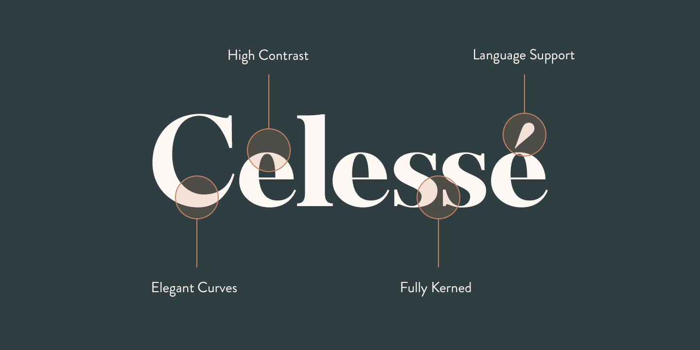 Пример шрифта Celesse Regular